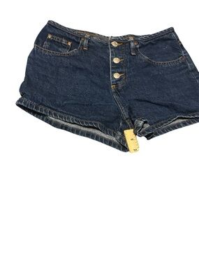 Paris Blues Dark Wash Denim Shorts Size 7 Button Fly. Y2K Summer Streetwear